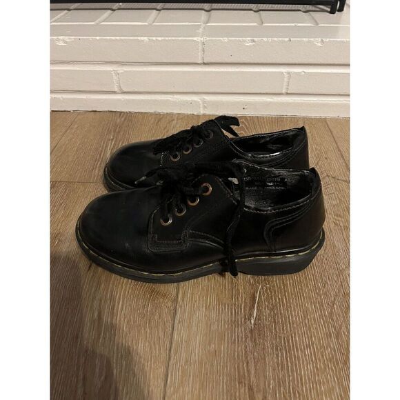 Dr. Martens Other - Vintage Dr Martens Men's Black Leather Combat Derby Shoes US 5 Doc Martins